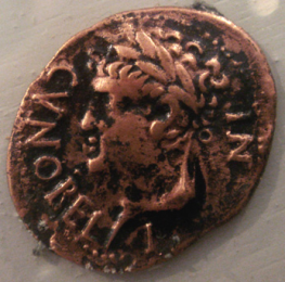 Coin of Cunobelinus, leader of the Catuvellauni, ©PHGCOM 2009, <a href='https://commons.wikimedia.org/wiki/File:Dobunni_coin_2.jpg'target=_'new'>Wikimedia Commons</a>